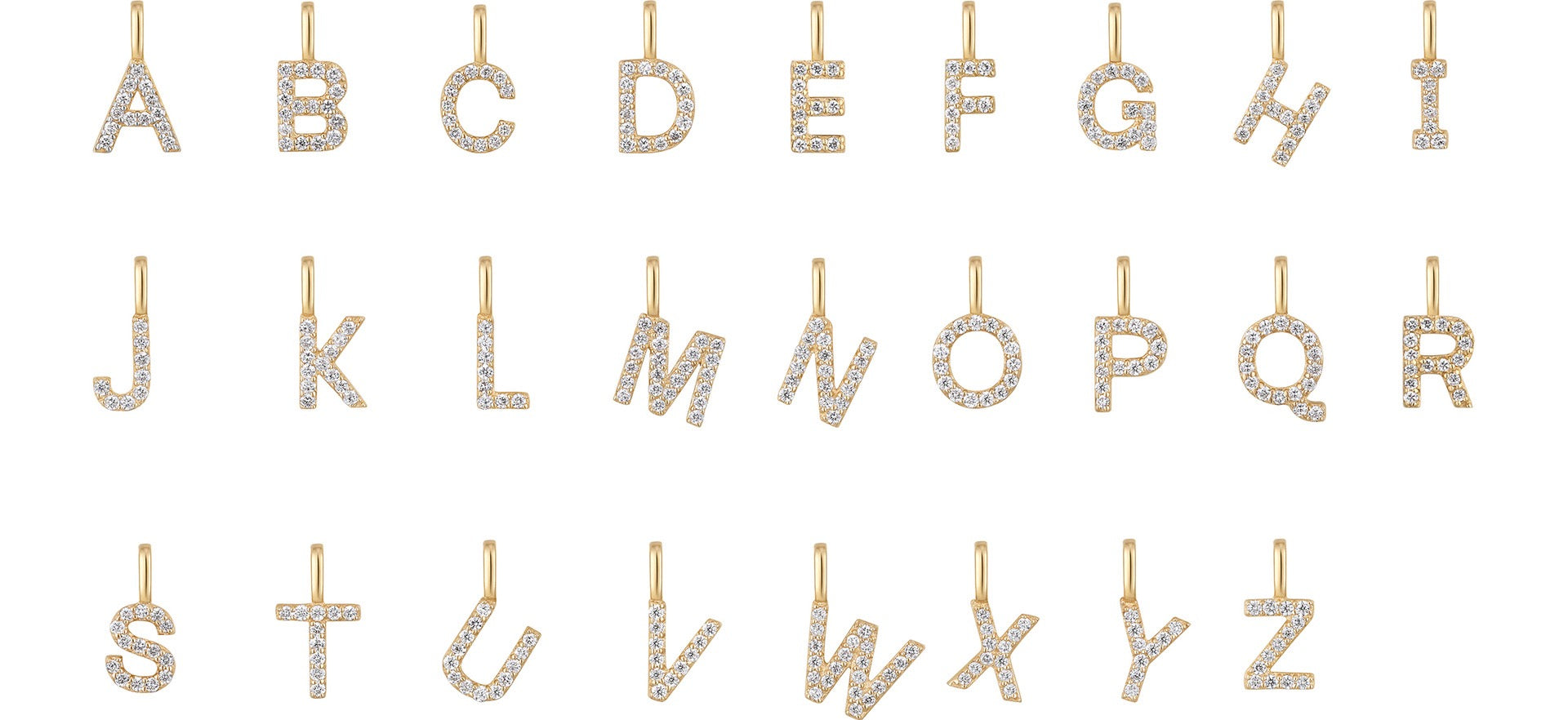 Personalized Initial Letter Necklace – 14K Gold Plated Sterling Silver