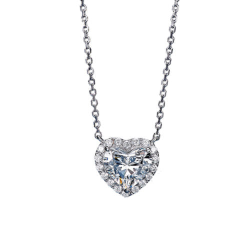 Heart-Shaped Zircon Necklace – 18K Gold Plated on S925 Sterling Silver