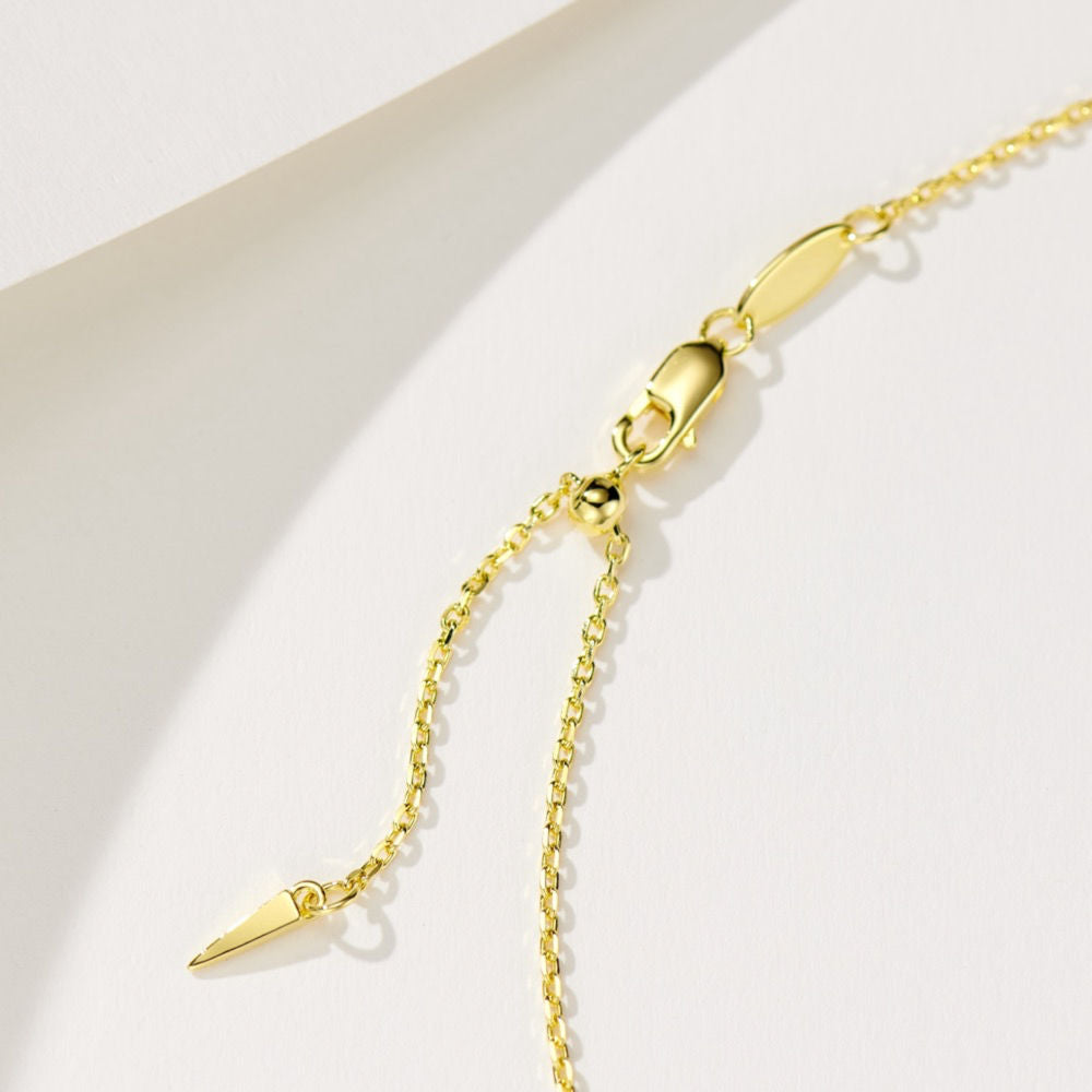 Sterling Silver Butterfly Pendant Necklace with Marquise and Round Cubic Zirconia