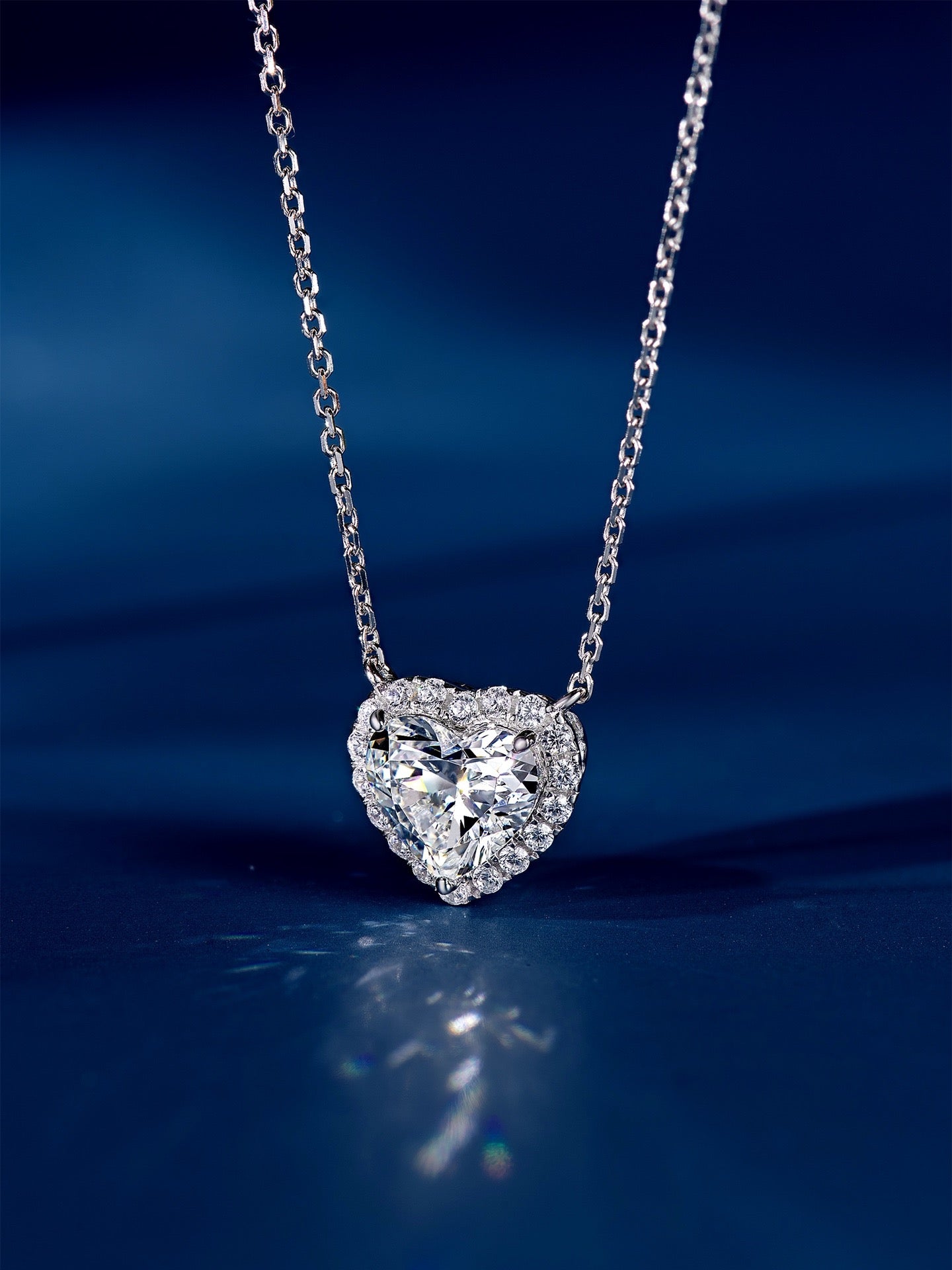 Heart-Shaped Zircon Necklace – 18K Gold Plated on S925 Sterling Silver