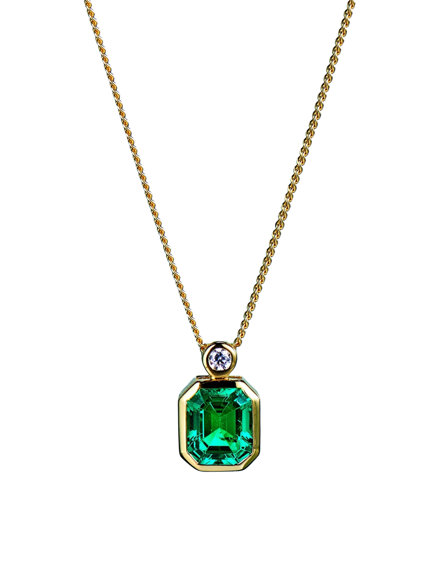 1.3CT Colombian Emerald Jewelry Set – 18K Gold Plated S925 Necklace & Earrings