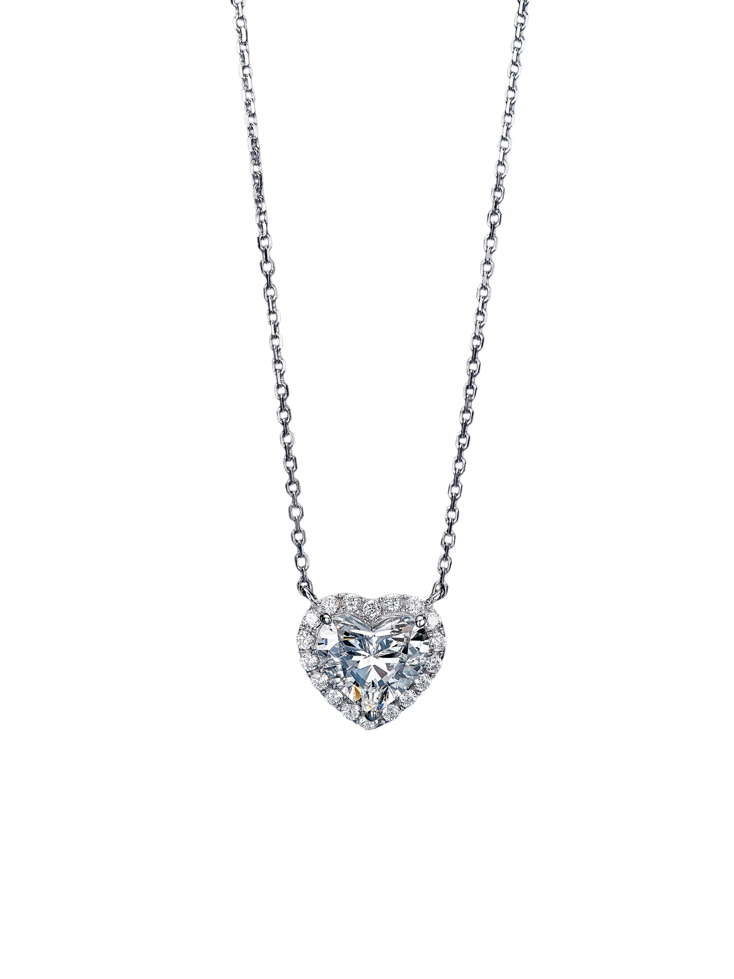 Heart-Shaped Zircon Necklace – 18K Gold Plated on S925 Sterling Silver
