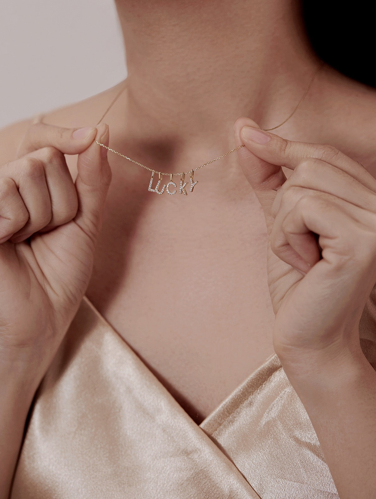 Personalized Initial Letter Necklace – 14K Gold Plated Sterling Silver