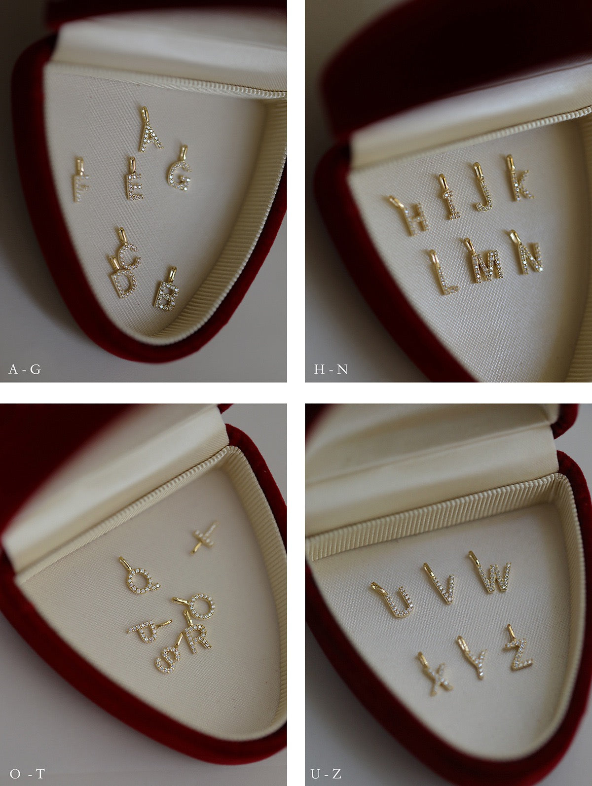 Personalized Initial Letter Necklace – 14K Gold Plated Sterling Silver