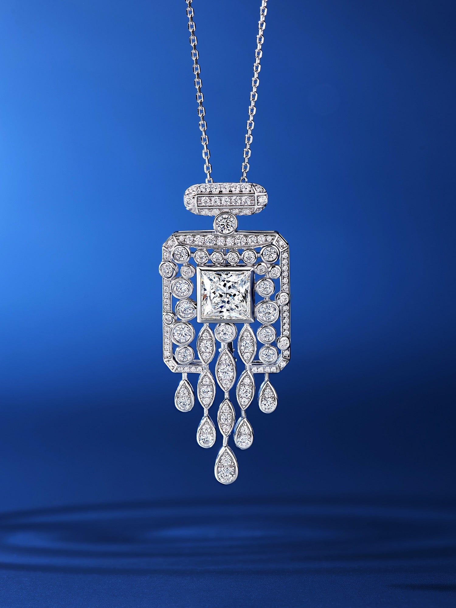 Exquisite 4CT Zircon Convertible Necklace & Brooch