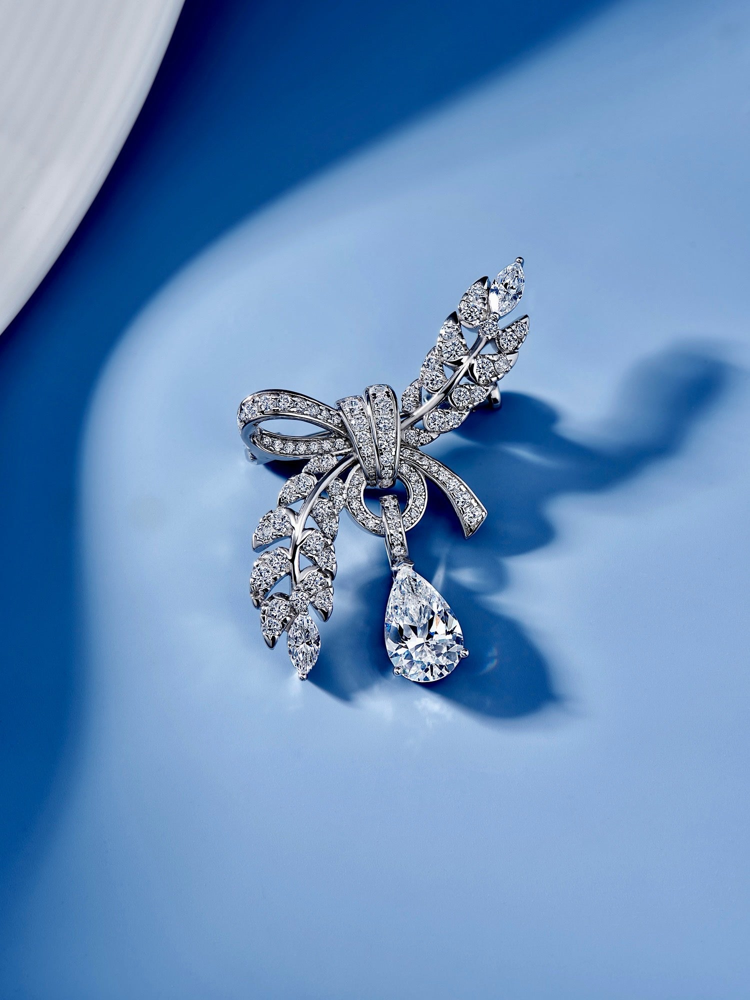 Elegant 2.2ct Natural Zircon Wheat Brooch & Necklace