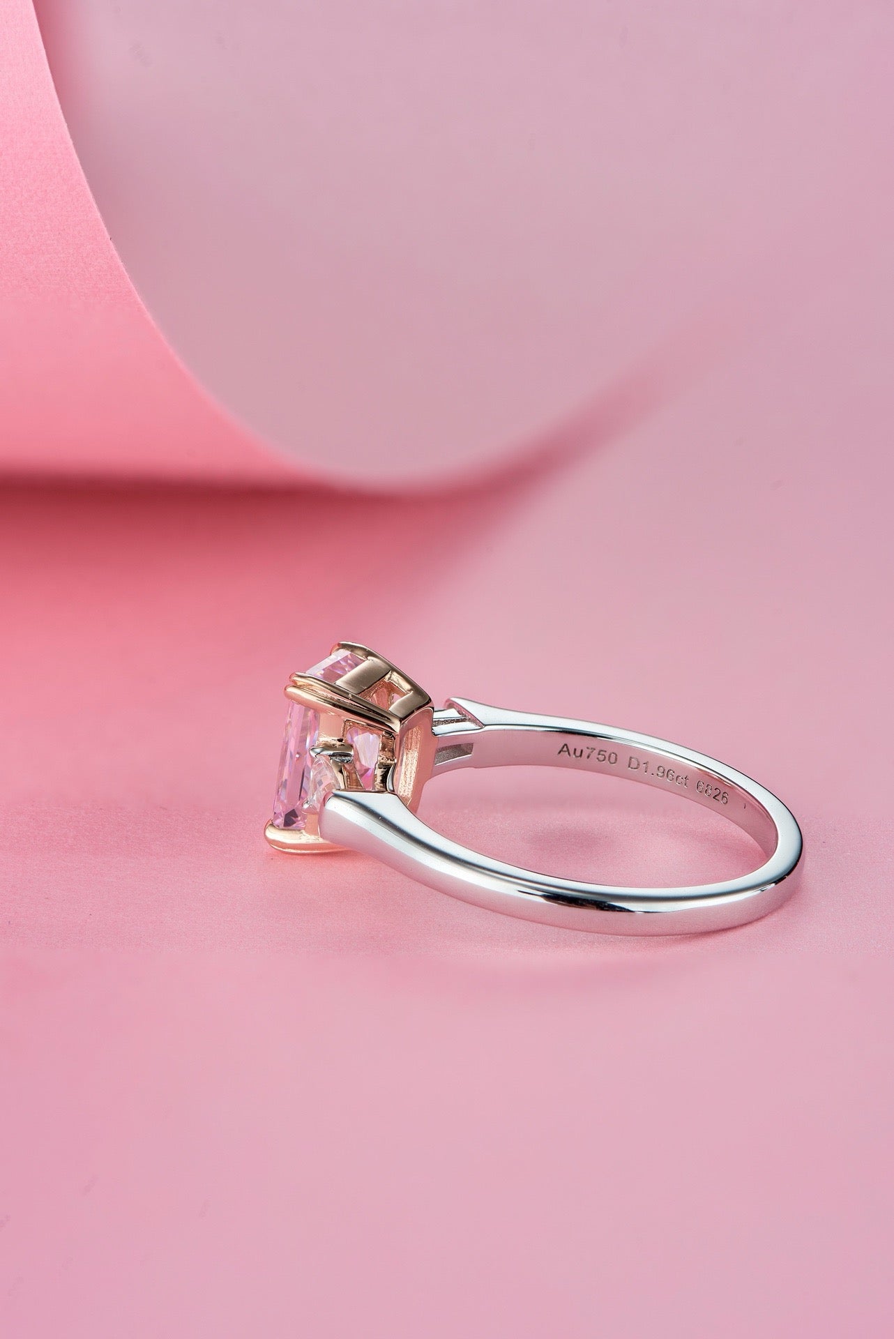 Dazzling 2.0CT Pink Diamond Ring in 3EX Cut