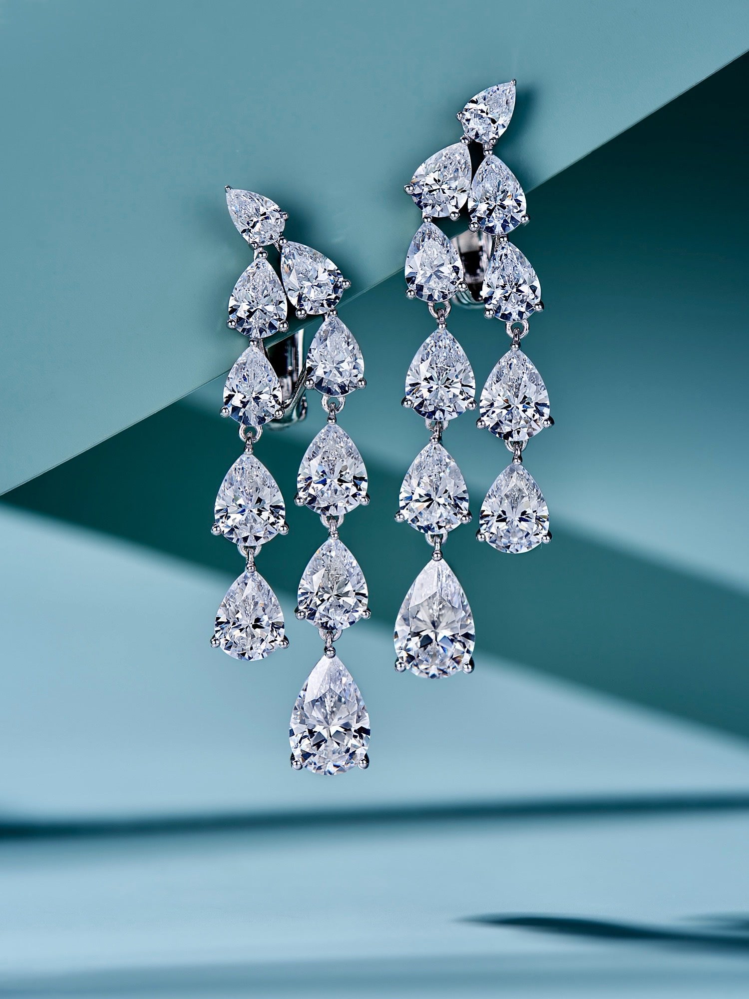 Droplet Radiance: Teardrop Natural Zircon Gold-Plated Earrings