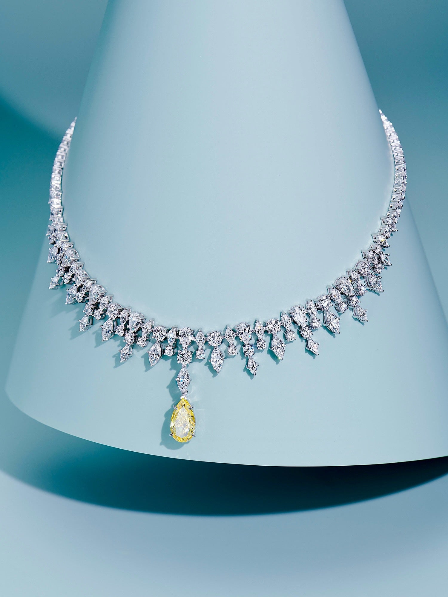 Versatile Elegance: Trio-Wear Zircon Fringe Necklace